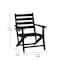 Flash Furniture Tolleson 5-Pc Adirondack Dining Set w/48-in Rnd Recycled HDPE Table and 4 Chairs w/Cupholders, Blk LE-HMP-248-2037-BLK-GG - alternate 9